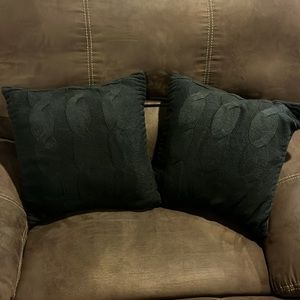 Nautica Nautical Theme Throw Pillow Cover x 2 grey 15”x15”